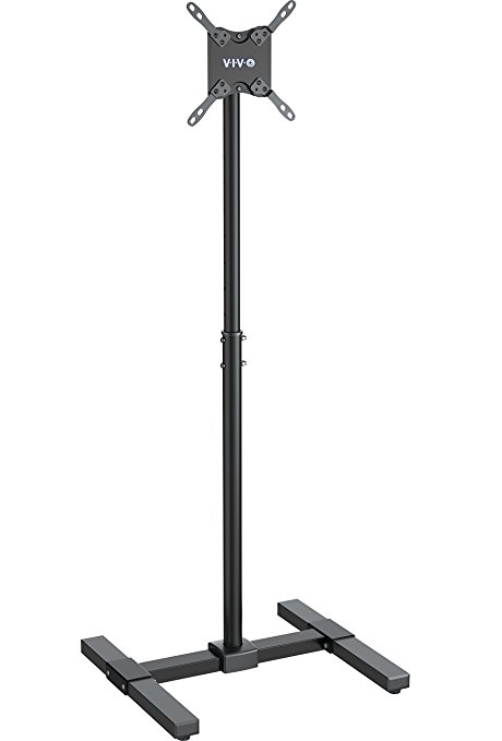 VIVO TV Display Portable Floor Stand Height Adjustable Mount for Flat Panel LED LCD Plasma Screen 13" to 42" (STAND-TV07)