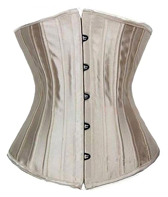 YIANNA Women's 24 Spiral Steel Boned Satin Underbust Waist Training Corset