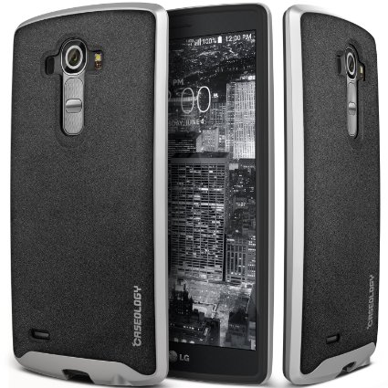 LG G4 Case Caseology Envoy Series Premium Leather Bumper Cover Charcoal Black Leather Bound for G4 - Charcoal Black