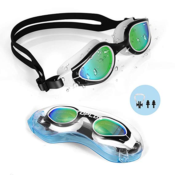 TOPLUS Swim Goggles, Swimming Goggles Swim Goggles for Men Adult Women YouthSwim Glasses No Leaking Anti Fog UV Protection