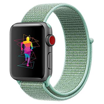 INTENY Sport Band for Apple Watch 38mm 42mm, Soft Lightweight Breathable Nylon Sport Loop Replacement Strap for iWatch Apple Watch Series 3, Series 2, Series 1, Hermes, Nike , Edition