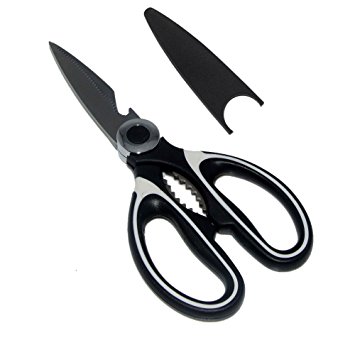 Kitchen Shears - Multi-Function Stainless Steel Ultra Sharp Premium Heavy Duty Scissors with Sharp Blade for Chicken, Poultry, Fish, Meat, Vegetables, Herbs and Daily Use Around The House