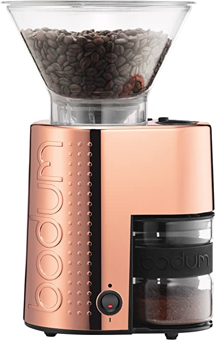 Bodum 10903-18US-1SB Bistro Coffee Grinder, Shiny Copper