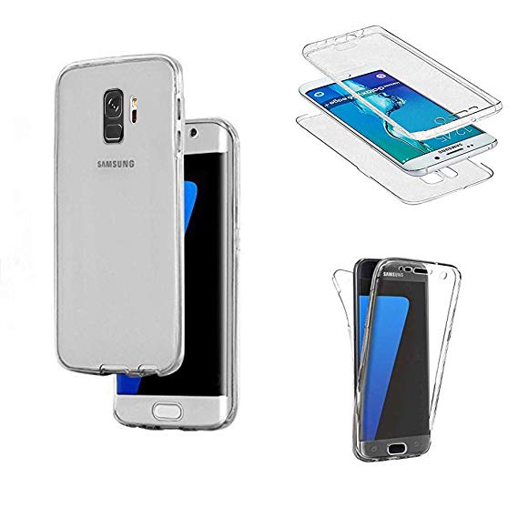 360 Degree Case for Samsung S10  Plus, KeKeYM Slim Shockproof 360°Full Coverage Protective TPU Gel Case Cover Front   Back 2 Pieces Protection Thin Clear Cover for Samsung Galaxy S10 Plus 2019 - White