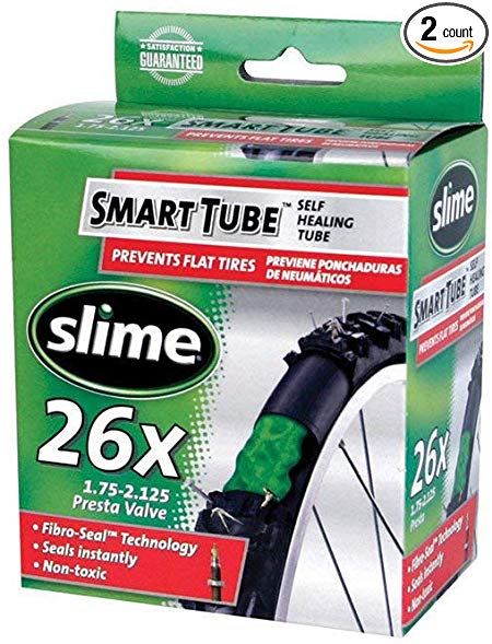 Slime Self-Healing 26/1.75-2.125 Bicycle Tube with Presta Valve