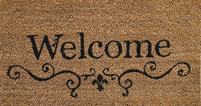 Evergreen 2RM027 Door Mat Coir Insert, Welcome, 16-Inches x 28-Inches