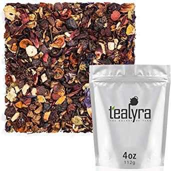 Tealyra - Peach n' Cream - Chamomile - Hibiscus - Orange - Nettle - Fruity Herbal Loose Leaf Tea - Refreshing Relaxing - All Natural - No Caffeine - 112g (4-ounce)