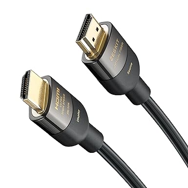 Zeskit Optical Fiber 10m (33ft) 48Gbps Ultra High Speed HDMI Cable 8K60 4K120 144Hz eARC HDR HDCP 2.2 2.3 Compatible with Dolby Vision Apple TV 4K Roku Sony LG Samsung Xbox Series X RTX 3080 PS4 PS5
