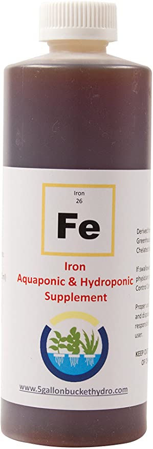 Iron for for Organic Aquaponics Soluble - 10% - 16oz (196 gallons) (16oz)