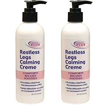 Restless Legs Calming Creme to Help Combat Fatigue, Irritability, Itching, Crawling, Shaking. (Two - 8oz)