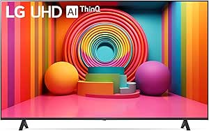 LG UHD 55'', Serie UR75, Smart TV 4K, 55UR75006LK, Processore α5 Gen6, HDR10 Pro, Filmmaker Mode, Game Optimizer, Wi-Fi, webOS 23, Alexa, Sports Portal, 3 HDMI, 2 USB