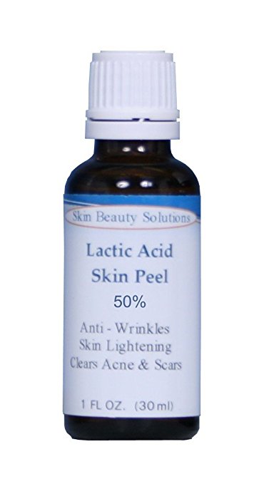 (1 oz / 30 ml) LACTIC Acid 50% Skin Chemical Peel - Alpha Hydroxy (AHA) For Acne, Skin Brightening, Wrinkles, Dry Skin, Age Spots, Uneven Skin Tone, Melasma & More (from Skin Beauty Solutions)