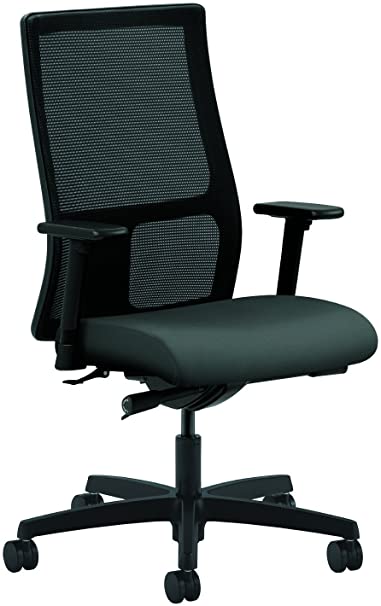 HON Ignition Series Mid-Back Work Chair - Mesh Computer Chair for Office Desk, Iron Ore (HIWM2)