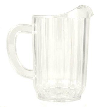 32 Oz. (Ounce) Water Beverage Serving Pitchers, Beer Pitcher, Restaurant Grade Heavy-Duty SAN Material Plastic Pitcher - Clear