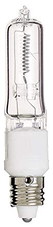 Satco S3107 120V 100-Watt T4 E11 Base Light Bulb, Clear (12 Pack)