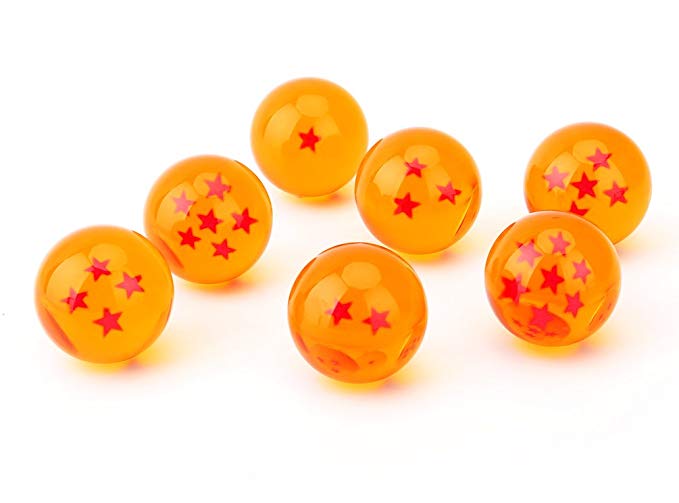 Hanghs Children Toy NEW Gift Box Set Of 7pcs Dragon Ball Z 43mm/1.6" Stars Crystal Ball