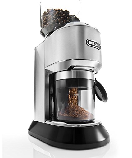 DeLonghi America KG521 Dedica Conical Burr Grinder with Porta Filter Attachment, Silver