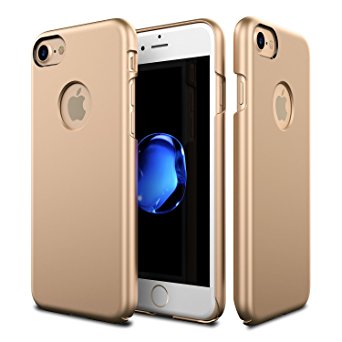 Patchworks Pure Skin Case Champagne Gold for iPhone 7 - Polycarbonate from Germany, Thin Fit Hard Cover Case