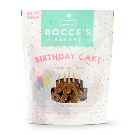 Bocce'S Bakery Birthday Cake Biscuits Bag Dog Treat, 5 Oz