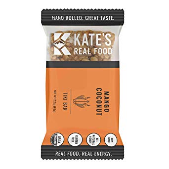 Kate’s Real Food Granola Bars 6 Pack | Tiki Bar Mango Coconut | Clean Energy, Organic Ingredients, Gluten Free, Non GMO | All Natural Delicious Health Snack