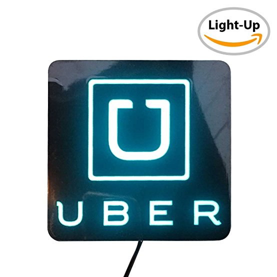 LED UBER Sign – Light Up Uber Sign – Uber Glow Sign – UBER Driver Sign LED Light – Professional Uber Driver Sign