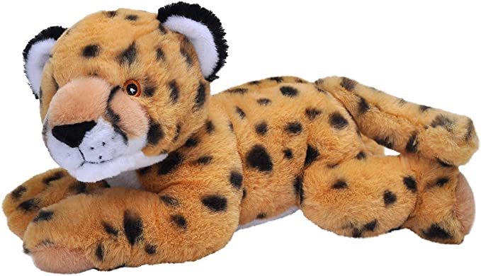 Wild Republic EcoKins Cheetah Stuffed Animal 12 inch, Eco Friendly Gifts for Kids, Plush Toy, Handcrafted Using 16 Recycled Plastic Water Bottles