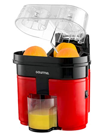 Gourmia GCJ200 Electric Citrus Juicer Machine- Double Fruit Capacity- Built in Slicer and Pulp Separator - Powerful 90 Watts Motor- ETL Certified,110v