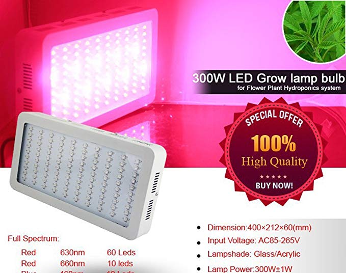LKE 9 Band 300W LED Grow Light Full Spectrum for Greenhouse and Indoor Plant Flowering Growing