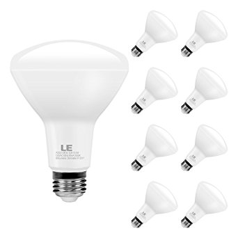 LE Dimmable BR30 LED Light Bulbs, 10.5W (65 Watt Incandescent Equivalent) LED Bulbs, 850lm 5000K Daylight White, 110° Wide Flood Beam Angle, E26 Medium Base, UL / Energy Star Listed, 8 Pack