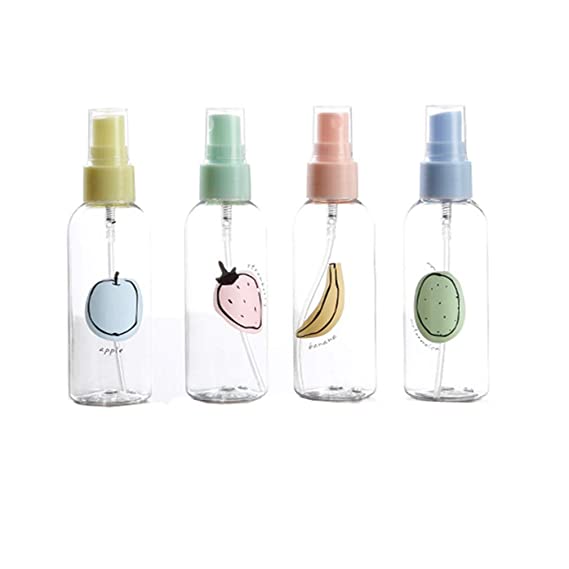 Sinide Empty Spray Bottles 50ML 4 Pack - 1.69oz Clear Plastic Mini Travel Bottle TSA Approved With Fine Mist Sprayer, Refillable Perfume Atomizer Leak Proof, Use for Perfume, Liquid, Aromatherapy