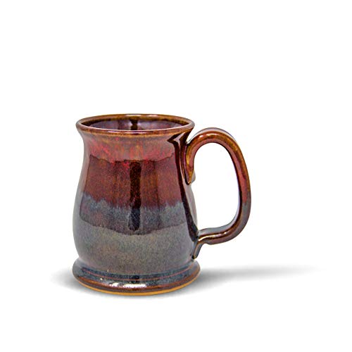 Handmade Stoneware Coffee Mug Cranberry Bog 16oz
