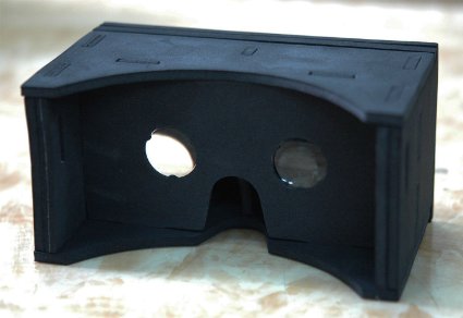 I AM CARDBOARD 45mm Focal Length Virtual Reality Google Cardboard with Printed Instructions and Easy to Follow Numbered Tabs WITH NFC EVA Version BLACK