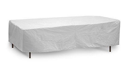 Protective Covers Weatherproof Table Cover, 72 Inch x 76 Inch, Oval/Rectangle Table , Gray