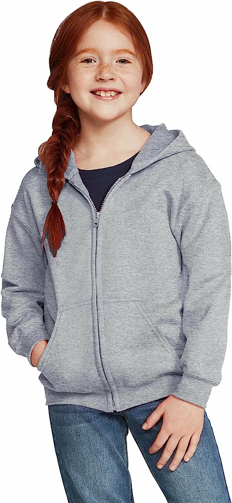 Gildan Youth Full Zip Hooded Sweatshirt, Style G18600B