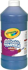 Crayola Washable Tempera Paint For Kids, Blue Paint, Classroom Supplies, Non Toxic, 32 Oz Squeeze Bottle