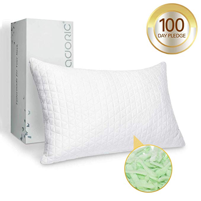 Adoric Memory Foam Pillow, Ergonomic Cervical Pillow for Neck Pain Premium Adjustable Loft Pillow Side Sleeper Pillow Neck Pillow for Sleeping Washable Cover Queen Size 20x30