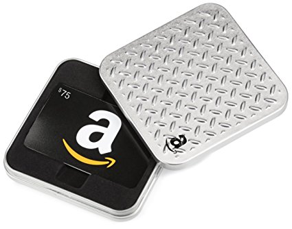 Amazon.com Gift Card in a Diamond Plate Tin (Classic Black Card Design)