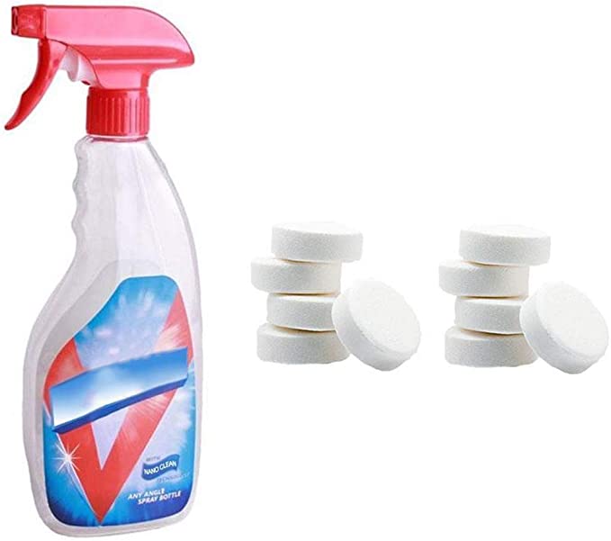 ESHOO Multi Functional Effervescent Spray Cleaner Set with 1 Spray Bottle - All Purpose Home Cleaning Effervescent Spray Cleaner (10pcs with 1 Bottle)
