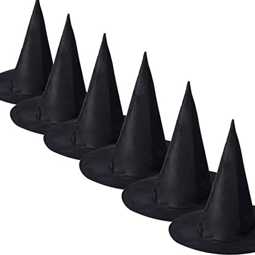 Clearance! 6 Pack Women Girls Halloween Witch Hat Cap Costume Accessory Home Decorations