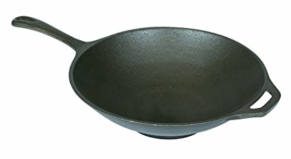 Stansport Cast Iron Wok or Stir Fry Skillet