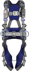 3M 1113130 DBI-SALA ExoFit X300 Comfort Construction Positioning Safety Harness, Construction Fall Protection, Aluminum Back and Hip D-Rings, Auto-Locking Quick Connect Leg and Chest Buckles, X-Large