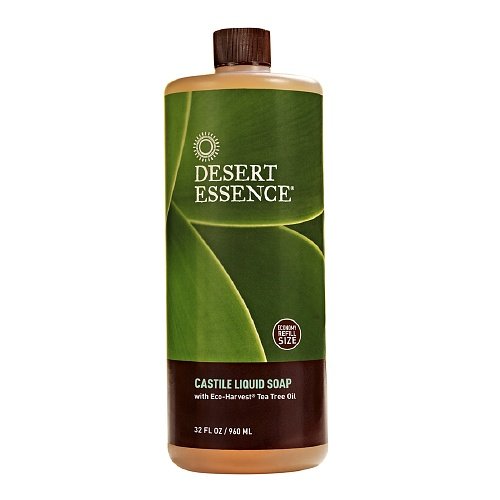Desert Essence Castile Liquid Soap with Eco-Harvest Tea Tree Oil 32 fl oz (960 ml) 3 pack