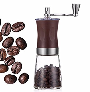 Malihome Manual Coffee Grinder，Adjustable Ceramic Conical burr, Stainless Steel Handle for Smooth Coffee