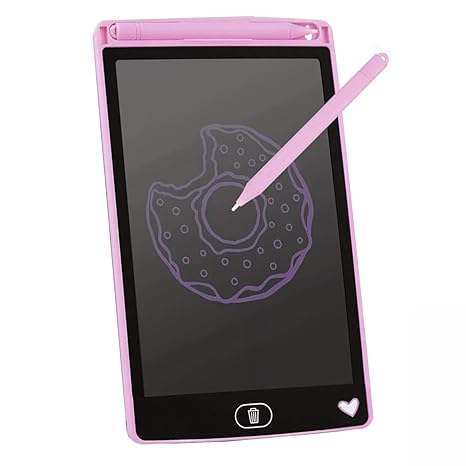 Sterling LCD Writing Pad Tablet 8.5 inches Electronic Writing Scribble Drawing Board Writing Pad with Digital Slate Portable E Writer Educational Board for Kids Adults (Pink)