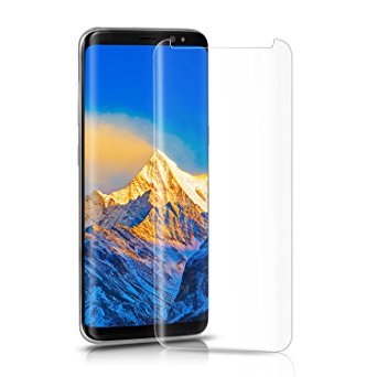 Emelon Samsung S8 plus Screen Protector, Full Coverage 3D Curved Edges Scratch Resistant Tempered Glass Film for Samsung Galaxy S8 plus (Clear, Case-Friendly Version)