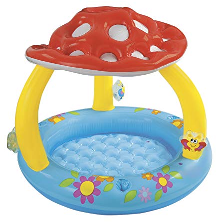 Intex Mushroom Inflatable Baby Pool, 40" X 35", for Ages 1-3