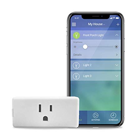 Leviton DW15P-1BW Decora Smart Wi-Fi Mini Plug-In Outlet, No Hub Required, Works with Alexa, Google Assistant and Nest