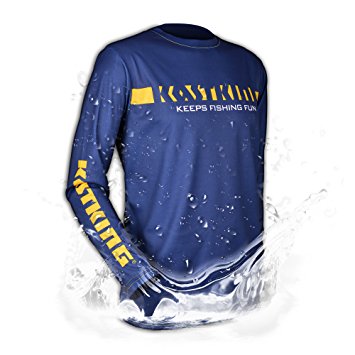 KastKing Long Sleeve Tee Shirt Moisture Wicking Fishing & Sports 100% Polyester for Quick Drying