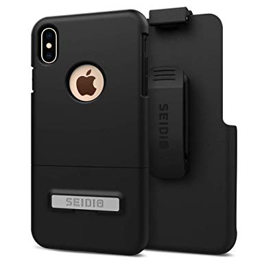 Seidio Surface Combo with Kickstand for Apple iPhone Xs Max (Black/Black)