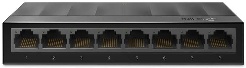 TP-Link LS1008G 8-Port Desktop/Wallmount Gigabit Ethernet Switch/Hub, Ethernet Splitter, Plug & Play, Desktop, Plastic Case